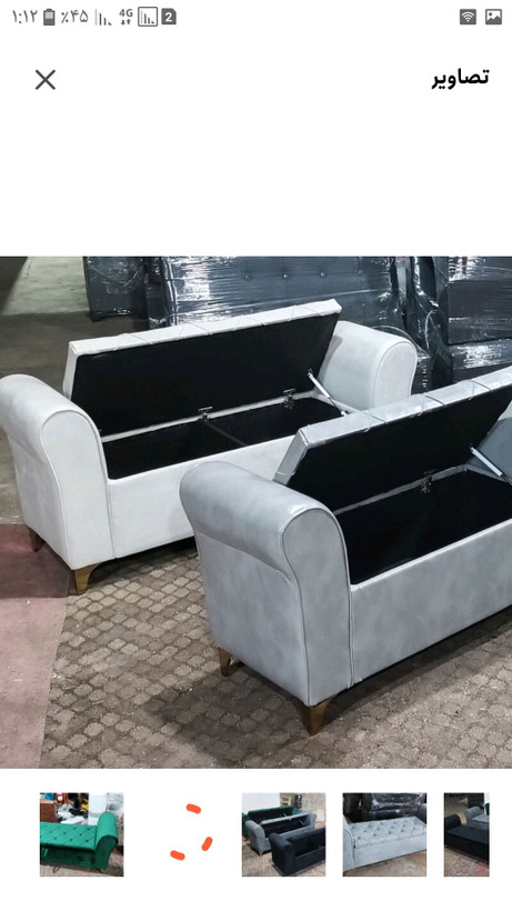 پاف لاوست سه نفره باکسدار دررنگبندی مختلف