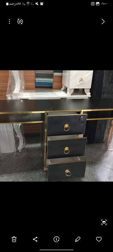 میز ناخن چوبی دونفره با دو استند لاک