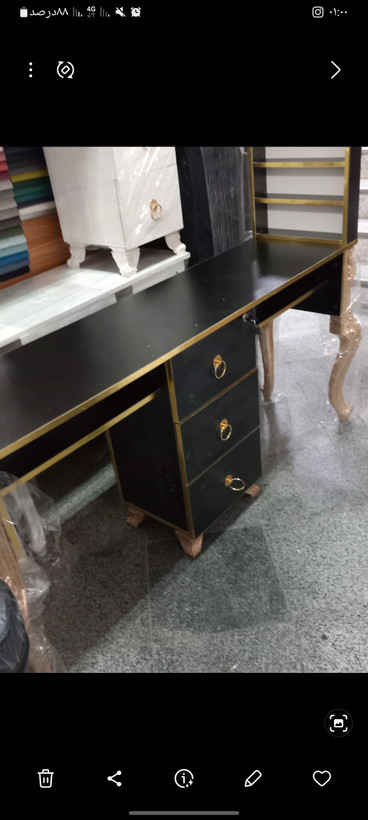 میز ناخن چوبی دونفره با دو استند لاک